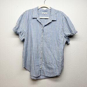 Madewell Striped Cotton Shirt Womens XL Button Front Casual Workwear Capsule